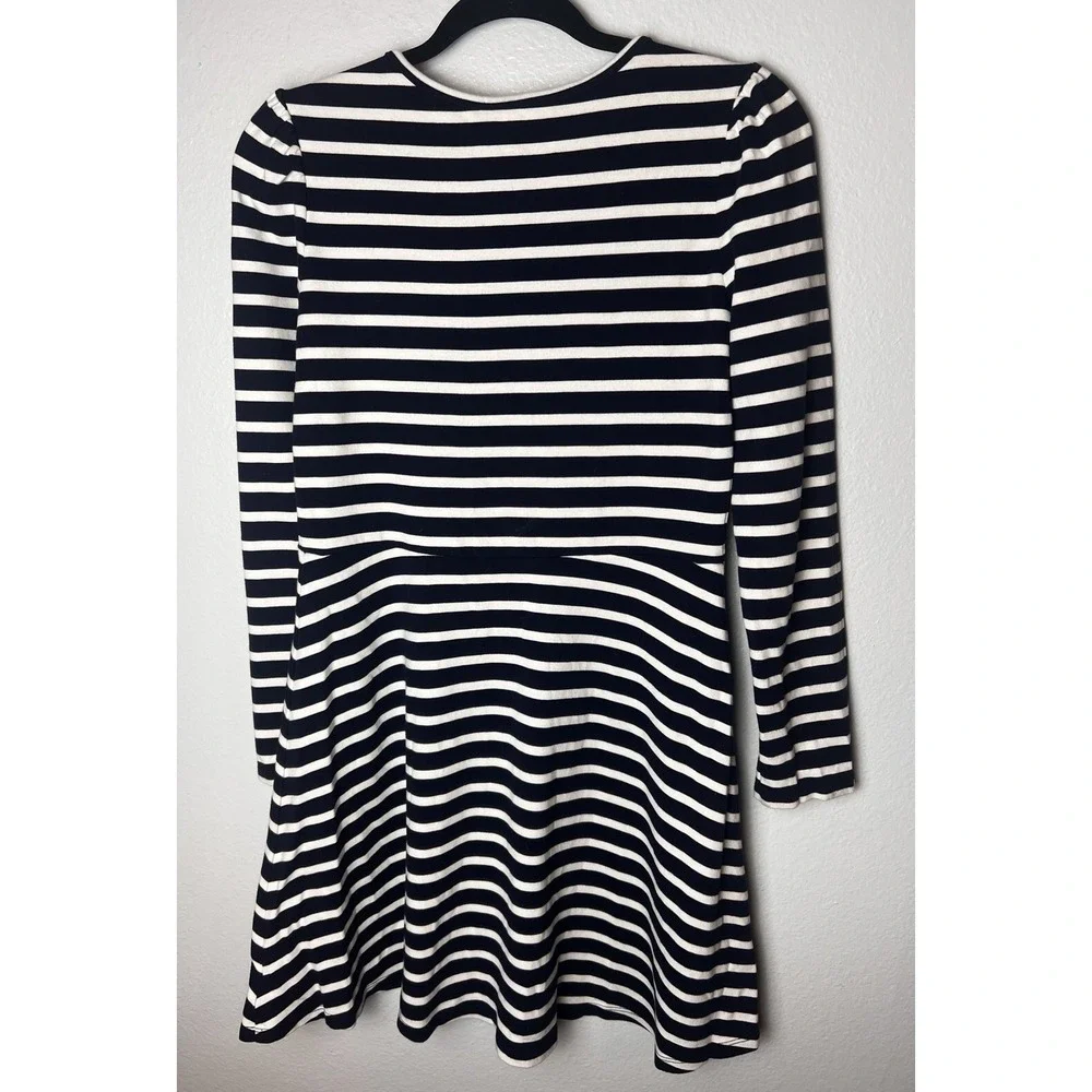Gap Kids Dress Girls XXL 14-16 Navy Stripe Knit Stripe Long Sleeve Cotton Preppy